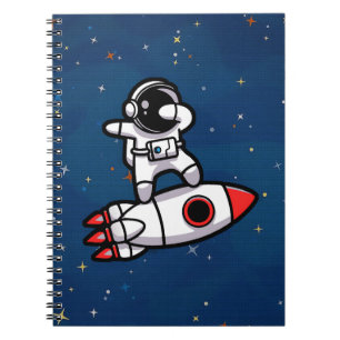 Caderno Espiral Astronauta legal No Foguete