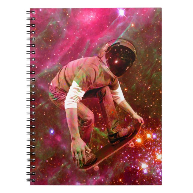 Caderno Espiral Astronauta Skateboard (Frente)
