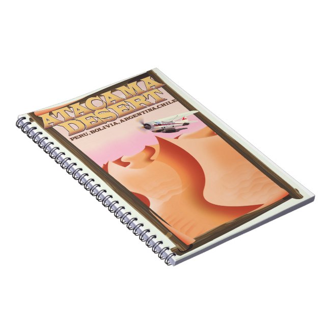 Caderno Espiral Atacama Desert Adventure poster de viagens. (Lado Direito)