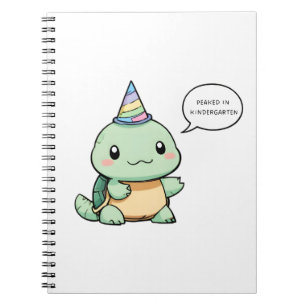Caderno Espiral "Atingiu o auge no jardim de infância" Design engr