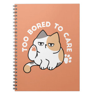 Caderno Espiral Atitude de Gato Preguiçoso – Muito Entediado para