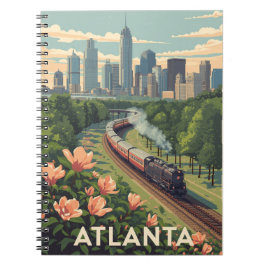 Caderno Espiral Atlanta Cityscape