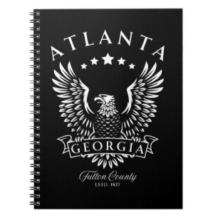 Caderno Espiral Atlanta Fulton County Geórgia Águia Vintage