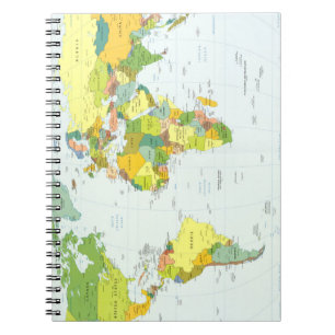 Caderno Espiral Atlas do Mundo do Mapa