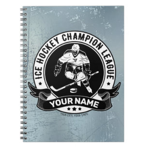 Caderno Espiral Atleta Personalizado Da Equipe De Rink De Gelo Do