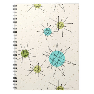 Caderno espiral atômico icónico de Starbursts