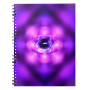 Caderno Espiral Átomo de incandescência roxo
