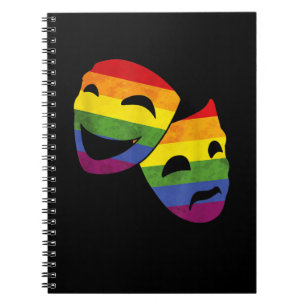 Caderno Espiral Atriz de Ator da Fila LGBT LGBT Arco-Íris Teatral