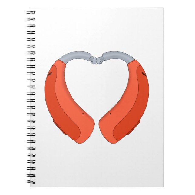Caderno Espiral Audiência Em Forma De Coração (Frente)