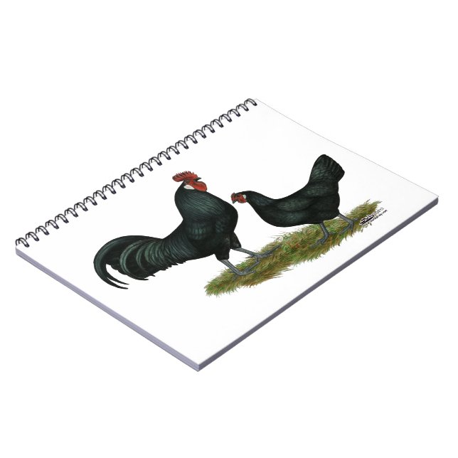 Caderno Espiral Augsburger Chickens (Left Side)