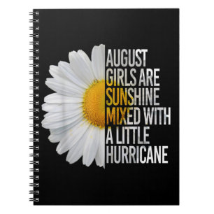 Caderno Espiral August Birthday Womens Gift Funny Quote Gift