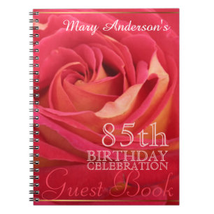Caderno Espiral Aumentou o 85th livro de hóspedes do costume da