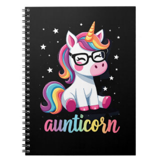 Caderno Espiral Aunticorn Aunty Dabbing Unicorn Auntie Aunt Christ