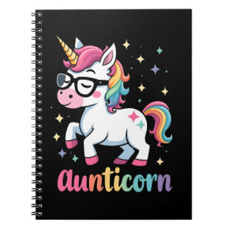 Caderno Espiral Aunticorn Aunty Dabbing Unicorn Auntie Aunt Christ