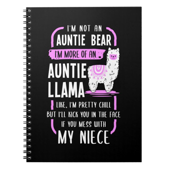 Caderno Espiral Auntie Llama (Frente)