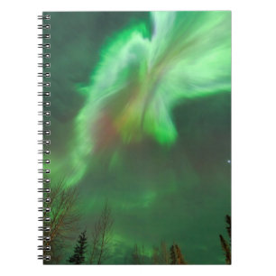 Caderno Espiral Aurora Boreal Luzes do Norte Fairbanks