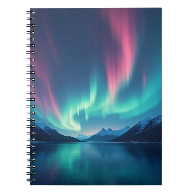 Caderno Espiral Aurora Islandesa (Frente)