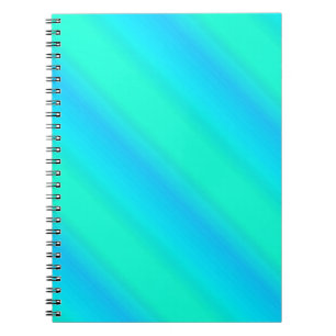 Caderno Espiral Aurora stripes - azul, aqua, turquesa