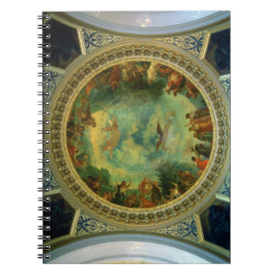 Caderno Espiral Aurora, teto que pinta possivelmente da biblioteca