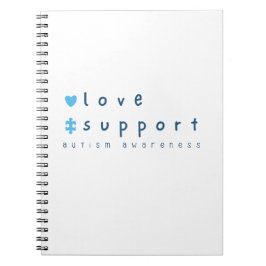 Caderno Espiral autismo consciência amor suporte notebooks