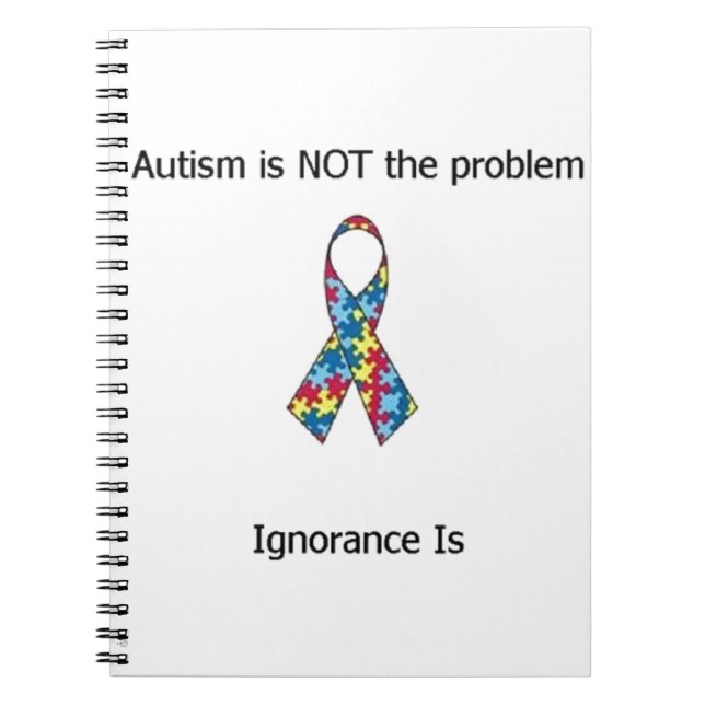 Caderno Espiral Autismo contra a ignorância (Frente)