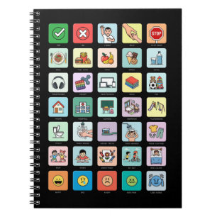 Caderno Espiral Autismo Inglês AAC PECS Apontando Comunicação 04