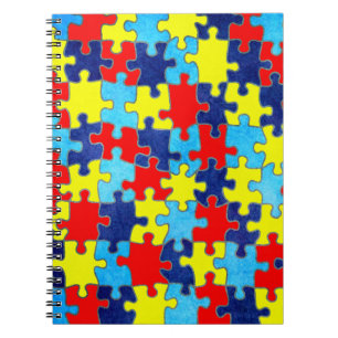 Caderno Espiral Autismo Quebra-cabeça de consciência por Shirley T