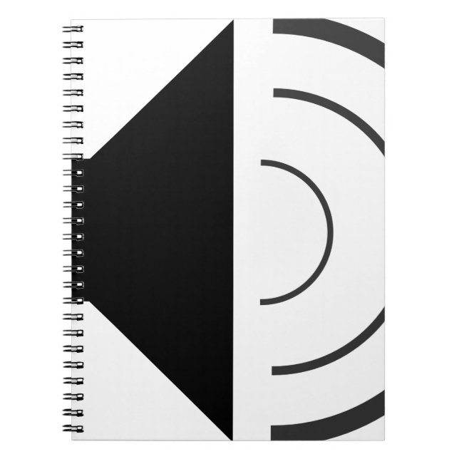 Caderno Espiral Auto-falante de volume para cima (Frente)