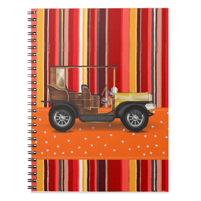 Caderno Espiral Automóvel Antigo (Frente)
