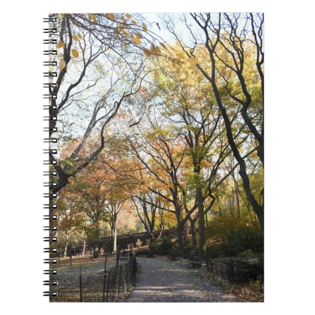 Caderno Espiral Autumn Leaves Riverside Park Nova Iorque NYC (Frente)