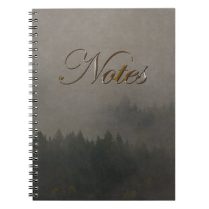 Caderno Espiral Autumn Moods Misty Forest Foto Art Cena Natureza