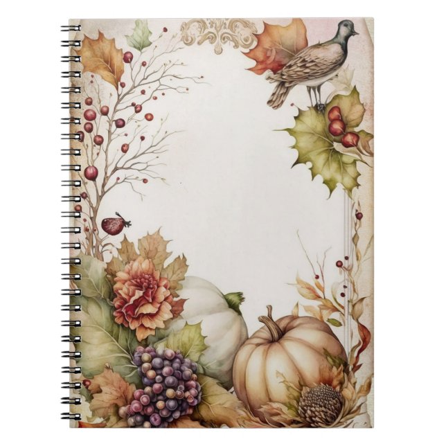 Caderno Espiral Autumn Pumpkins (Frente)