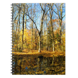 Caderno Espiral Autumn Serenity: Reflexões Tranquilo por Pond