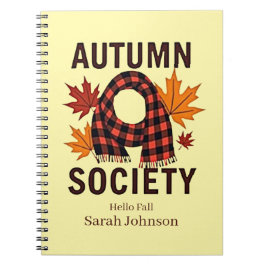 Caderno Espiral Autumn Society - Preenchimento Personalizado da Xa