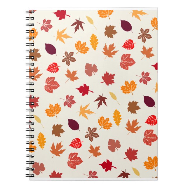 Caderno Espiral Autumn Vibes Cai Folhas (Frente)