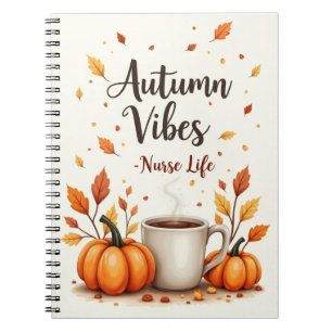 Caderno Espiral Autumn Vibes Enfermeira A Vida