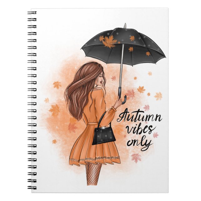 Caderno Espiral Autumn Vibes Só Cai Na Moda (Frente)