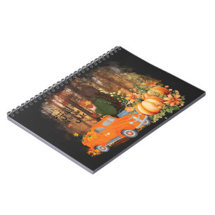 Caderno Espiral Autumn Vibes, Um Carro Carregado Com Abóbora