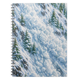 Caderno Espiral Avalanche Mountain Snow Scene