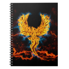 Caderno Espiral Ave FPhoenix Ouro Fnix Lightning Wings