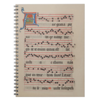 Caderno Espiral Ave gratia plena - Manuscrito Antifão Medieval