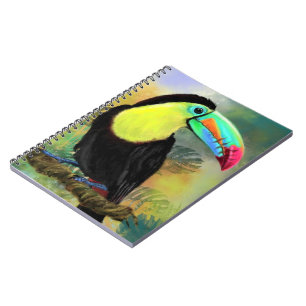 Caderno Espiral Ave Tropical Toco Toucan Exótica - Pintura Migrad