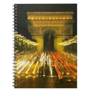Caderno Espiral Avenida dos Campos Elísios, Arco do Triunfo,