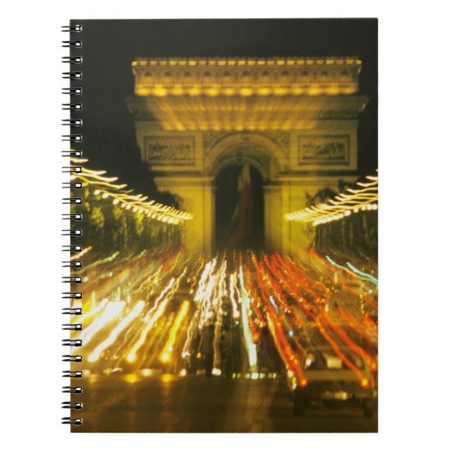 Caderno Espiral Avenida dos Campos Elísios, Arco do Triunfo, (Frente)