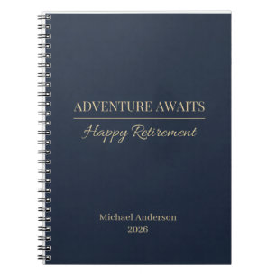 Caderno Espiral Aventura Aguarda Nome Ano da Aposentadoria