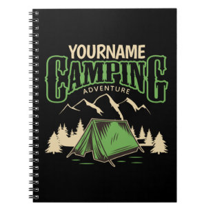 Caderno Espiral Aventura de Viagem de Camp Familiar Personalizada 