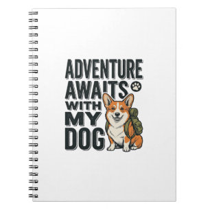 Caderno Espiral Aventura Espera Com Meu Cachorro Design de Caminha