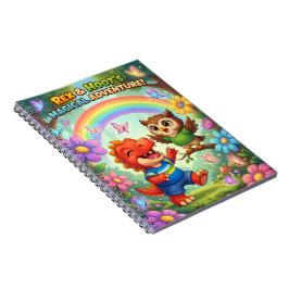 Caderno Espiral Aventura mágica arco-íris caprichoso crianças espi