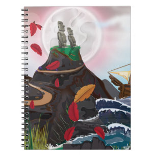 Caderno Espiral Aventura na Ilha de Páscoa