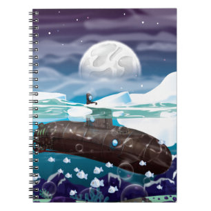 Caderno Espiral Aventura Submarina Árctica